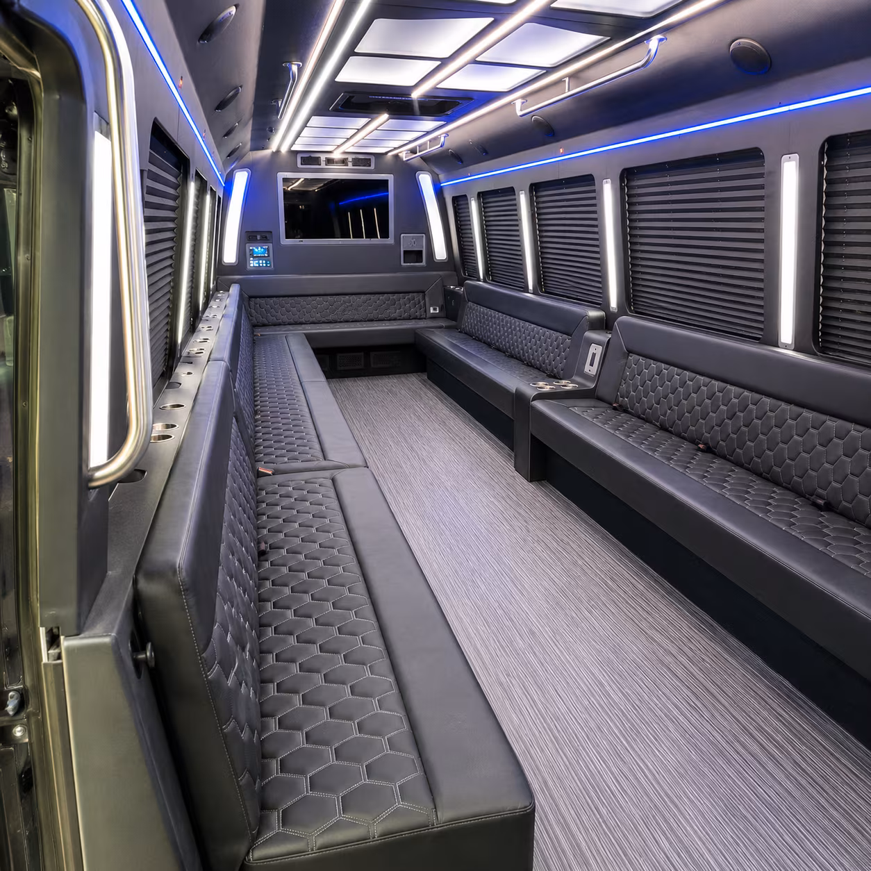 minot 40 passenger party bus interior
