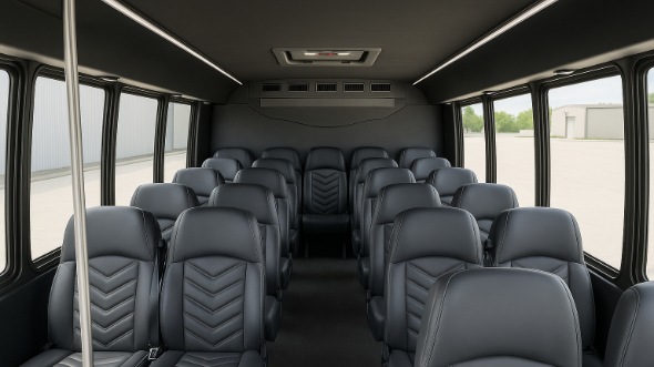Interior of Charter Bus Company St. Cloud's 25 Passenger Mini bus in St. Cloud