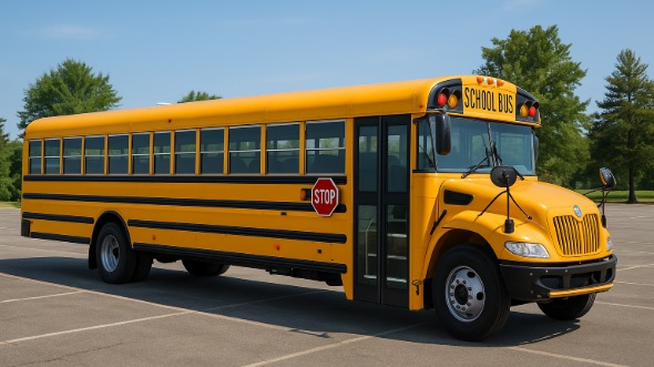 Exterior of Charter Bus Company Sioux Falls's School Bus in Sioux Falls