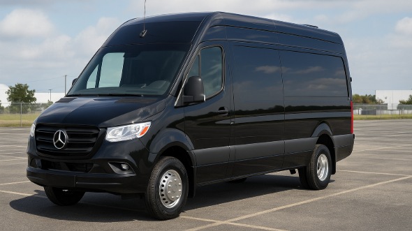 Exterior of Charter Bus Company Minneapolis's Sprinter Van Rental With Driver in Minneapolis